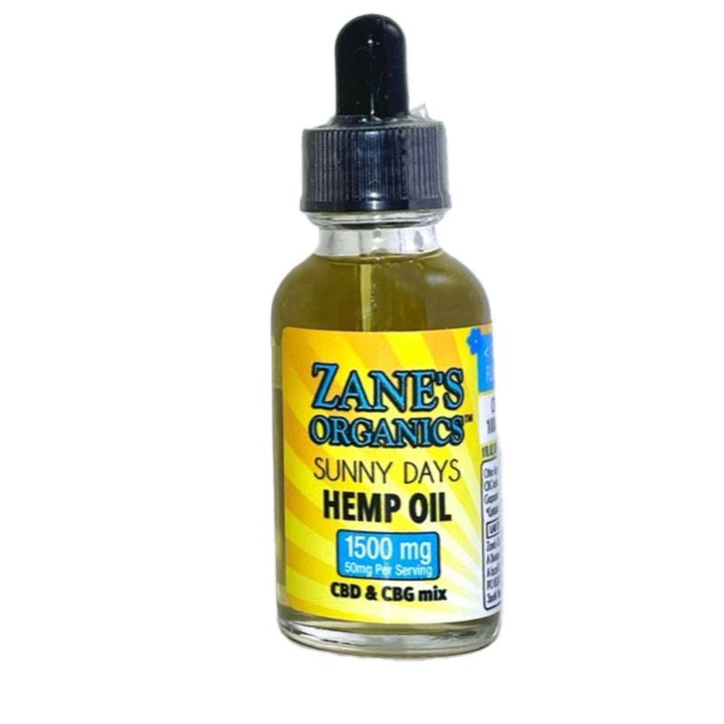 Zane's Organics Sunny Days 1000mg CBD & 500mg CBG hemp oil